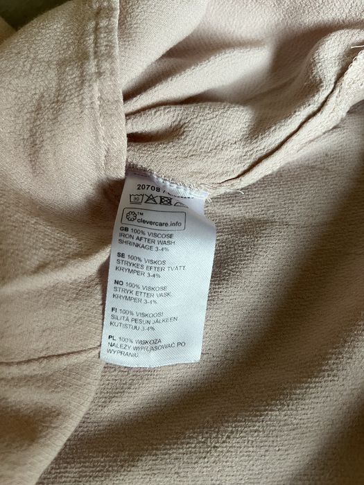 Bluzka, urocza, wiskoza, różowa, guziki, rozmiar xl