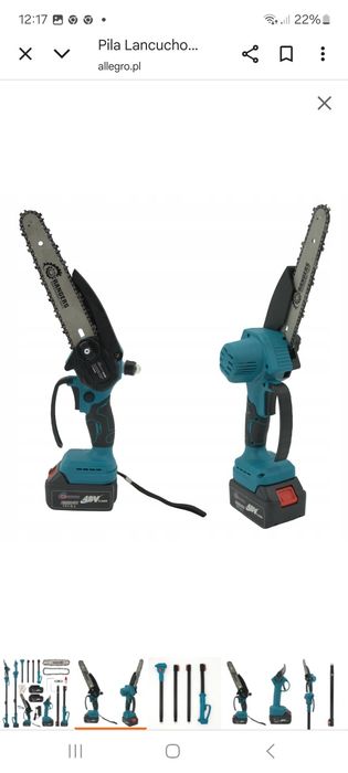 Zestaw piła łańcuchowa Sekator podkaszarka do trawy