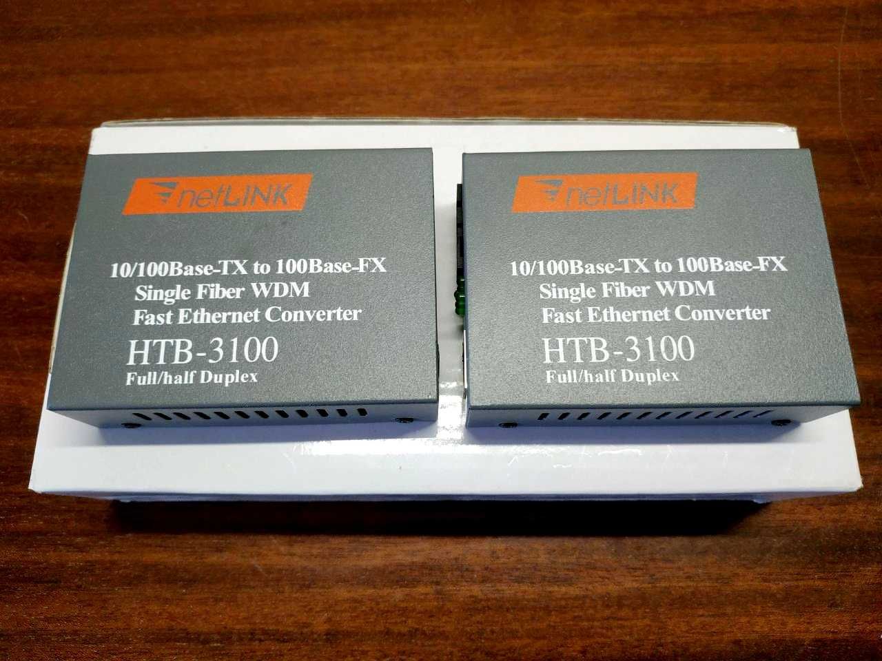 Медіаконвертери NetLink A+B, WDM 25 км, SC, 1310/1550 нм, з БЖ