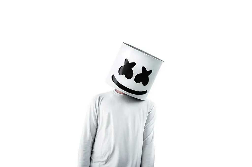 Maska Marshmallow, maska ​​LED DJ Marshmello