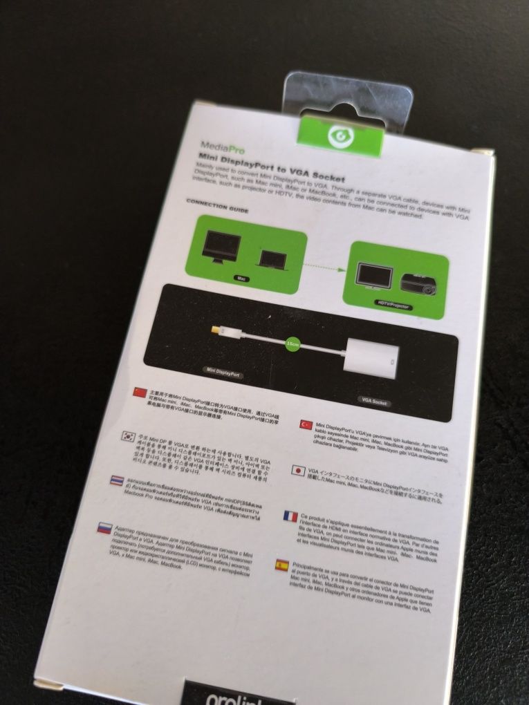 adapter Prolink Mini DisplayPort do VGA Adapter HDMI - VGA + mini-jack