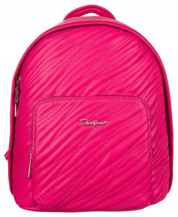 mały, damski plecak ze skóry ekologicznej - david jones