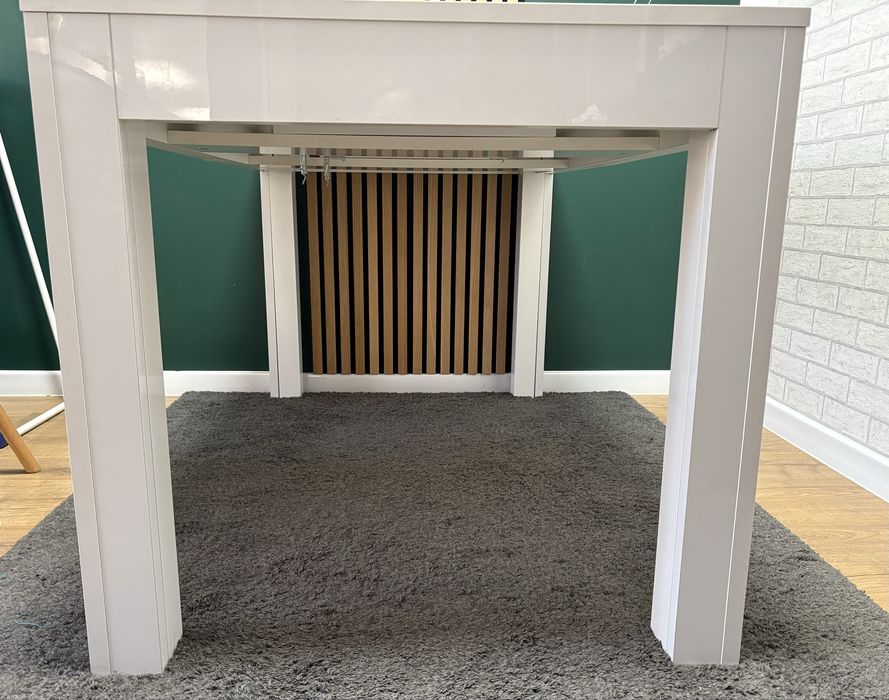 Stół jadalniany rozkladany biały 140-260 x 80