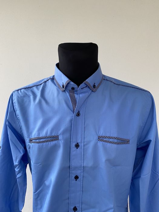 Koszula męska nowa XL(41) 176-182 wzrost niebieska długi rękaw