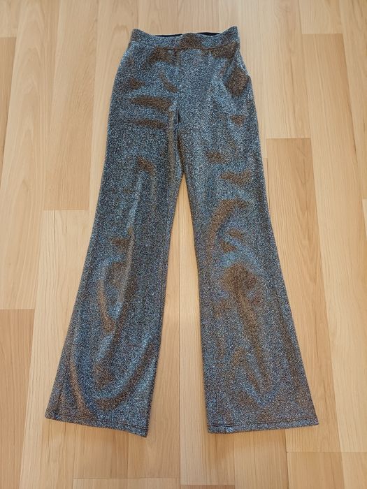 Spodnie srebrne, H&M, rozm. 140