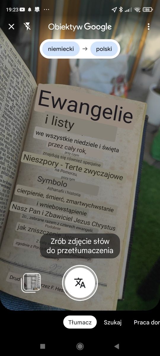 1872 r. Zabytkowy śpiewnik i ewangelie