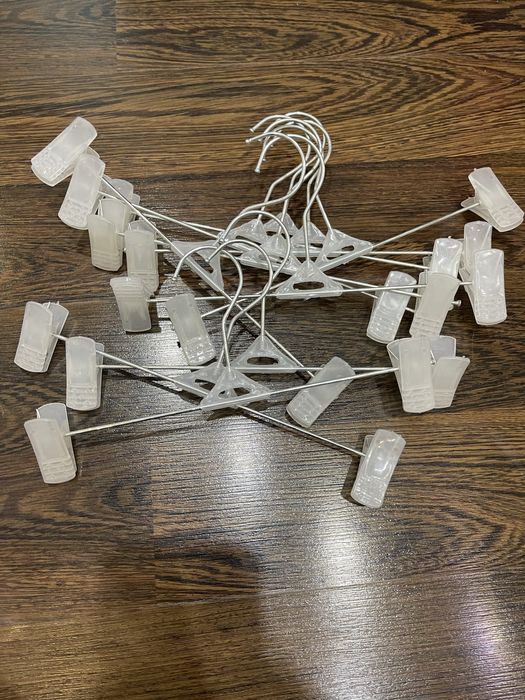 Вішалки для штанів і спідниць з пластмасовою прищепкою 25 см