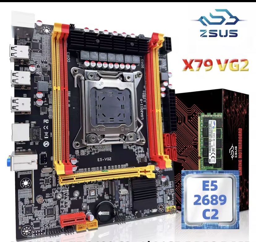 Kit X79 Completo - Xeon E5 2689 + 16GB DDR3 + Board ZSUS