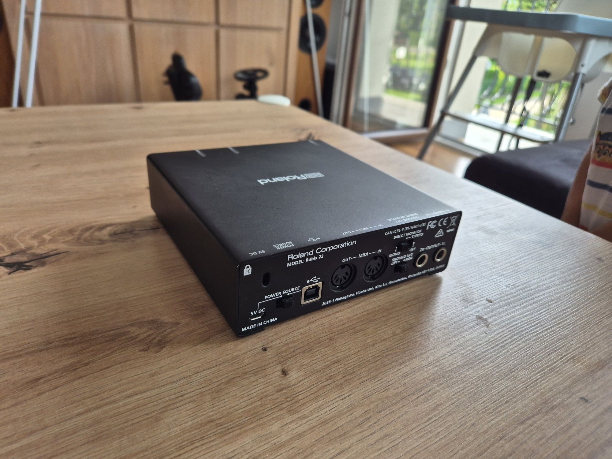 Roland rubix 22 interface