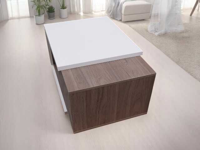 Mesa de Centro Branco/Rústico | Nova | Já Montada | Entrega Grátis