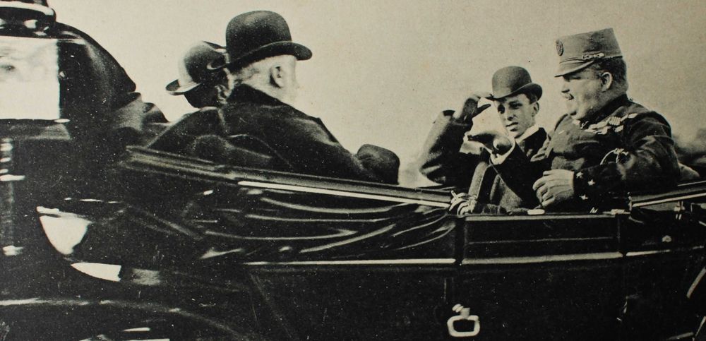 D. CARLOS E AFONSO XIII A CAMINHO DA ESTAÇÃO DE BELÈM 1903