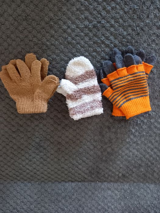Rękawiczki zimowe 3 pary 3/4 latka