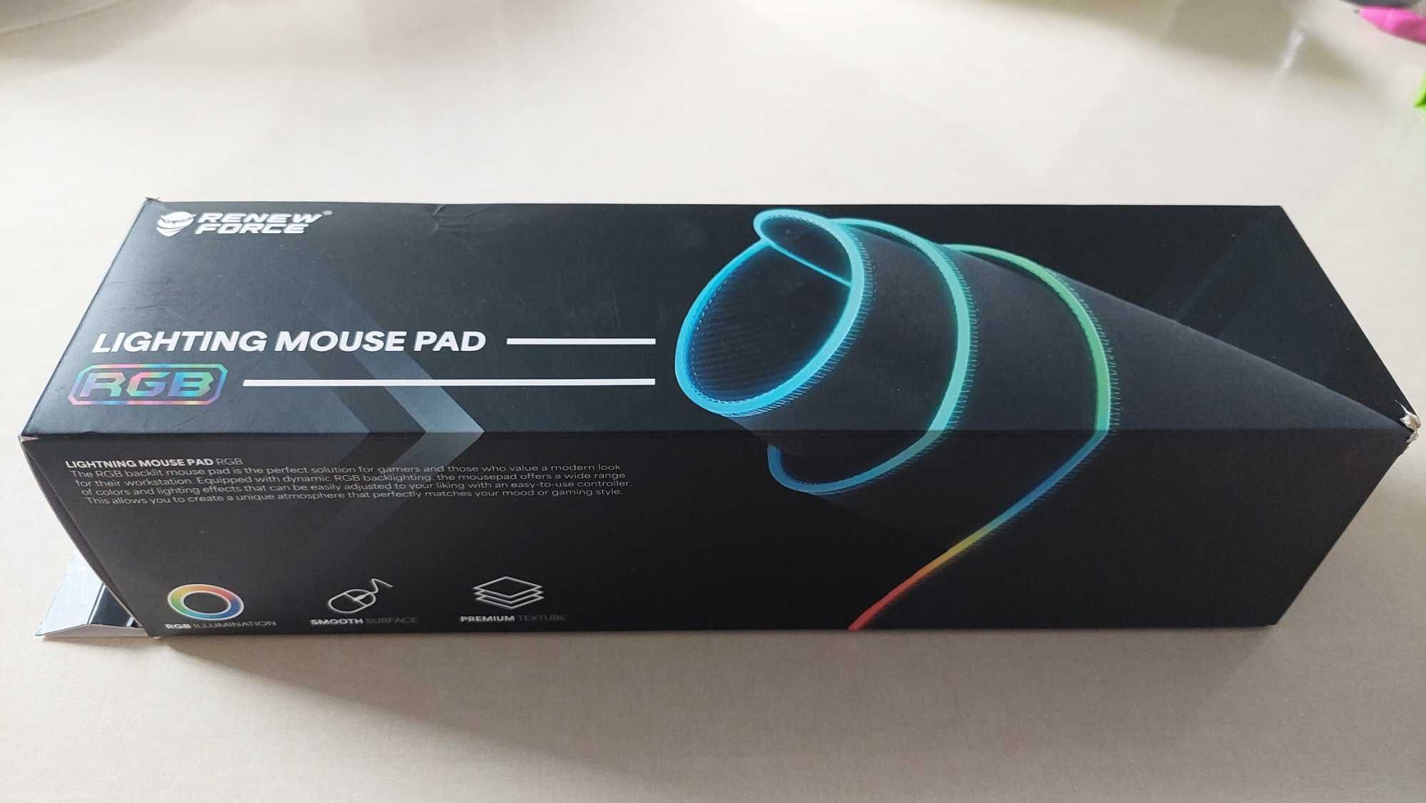 Podkładka pod mysz, klawiaturę LED RGB 80x30 Matrix RF