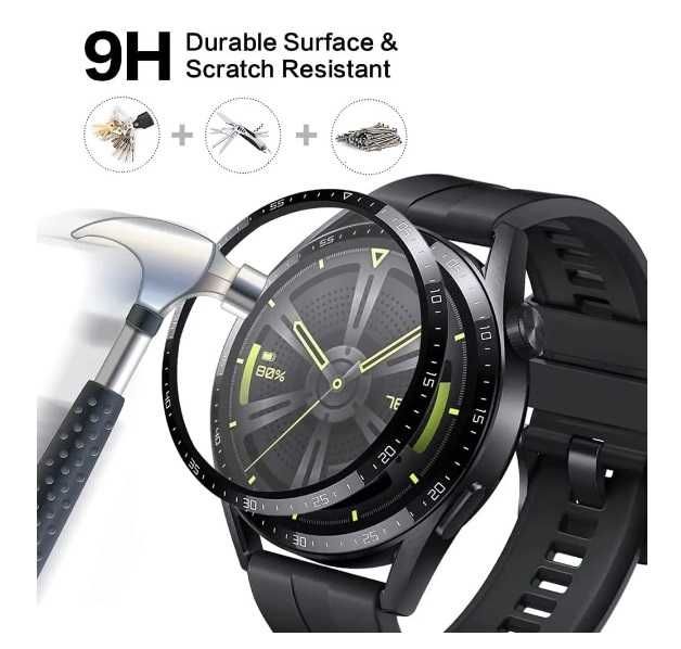 Захисне скло-плівка з ободом для Huawei watch GT2 - 46мм