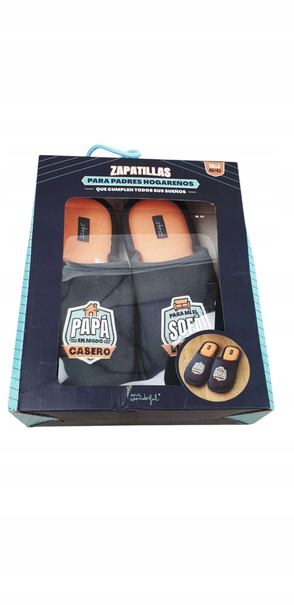 kapcie mr. wonderful rozmiar 39-41 granatowy papa sofa hiszpańskie