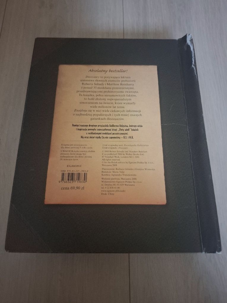 Książka encyklopedia prehistorii dinozaury po polsku