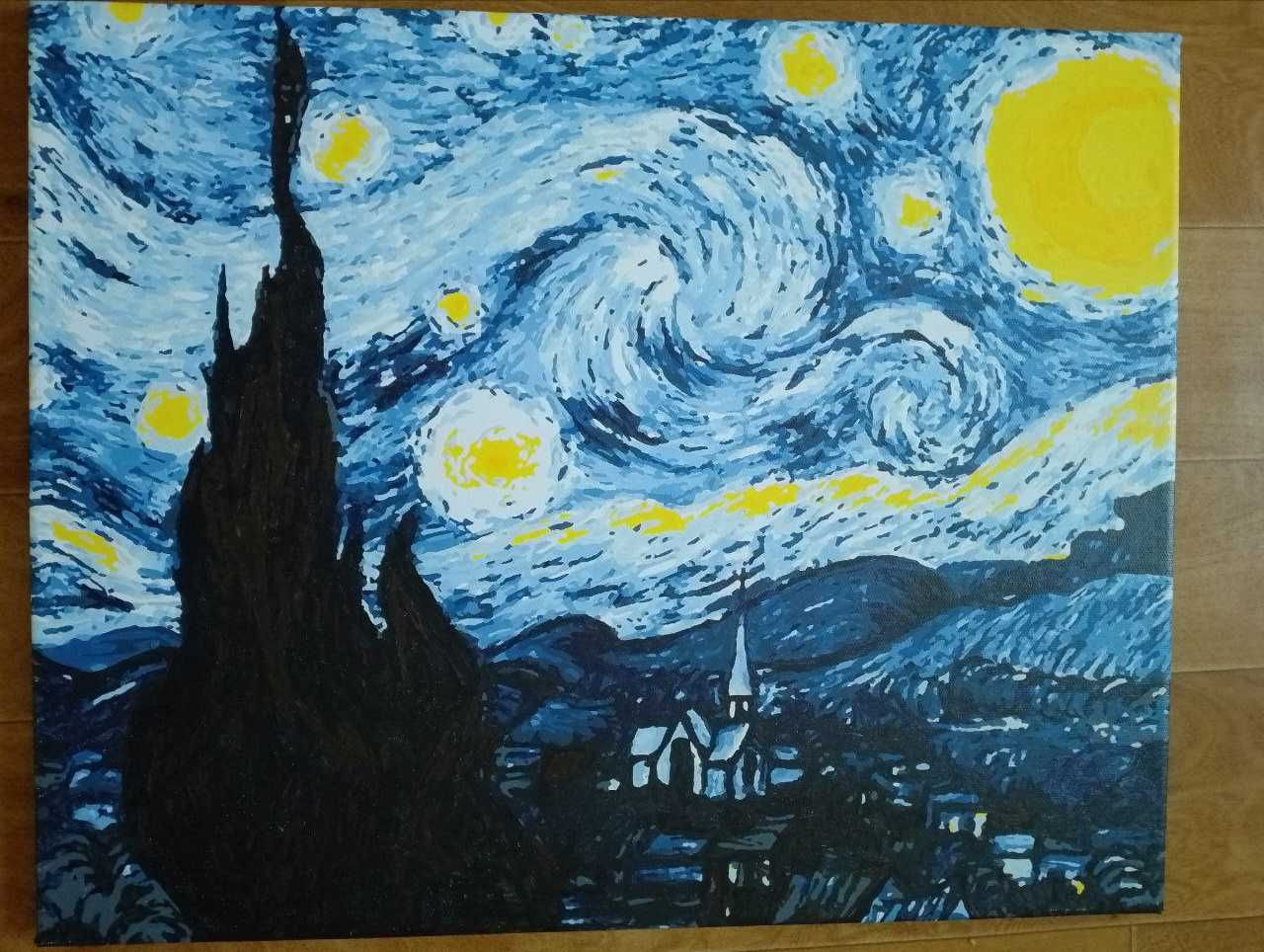 Картина звездная ночь ван гог 40*50 и осенний вечер