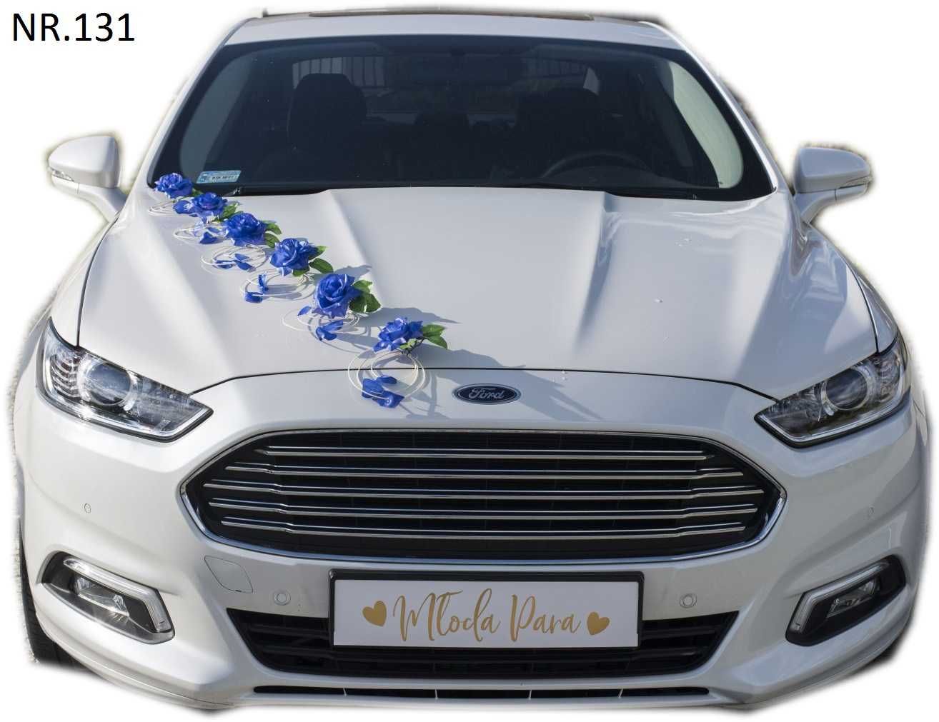 Nie zostawi Cie - NOWA chabrowa dekoracja na auto do ślubu 131