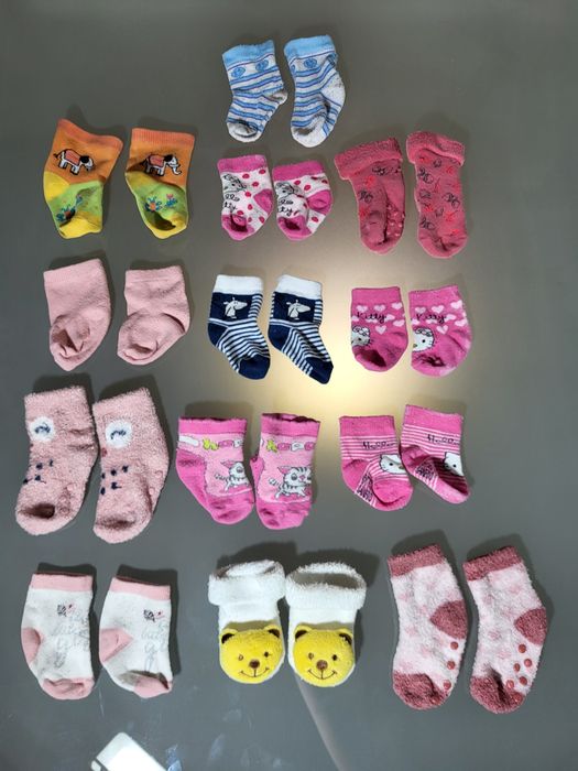 Skarpetki Niemowlęce 13 Par Antypoślizgowe 0-9 mc
