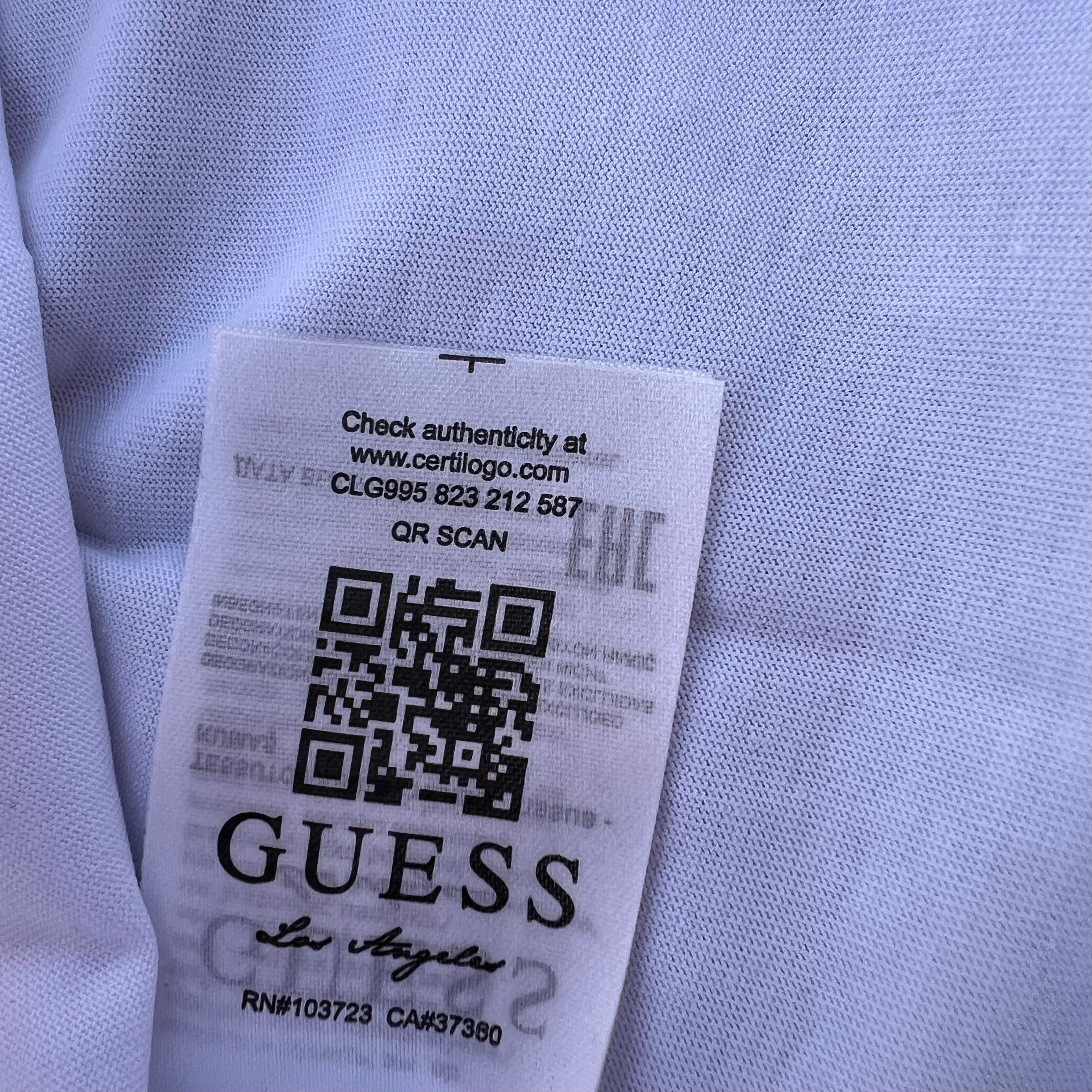 Нова оригінальна чоловіча футболка Guess біла розміри L / XL