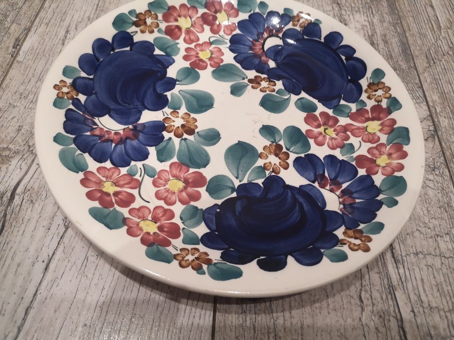 Talerz ręcznie malowany Wocławek.