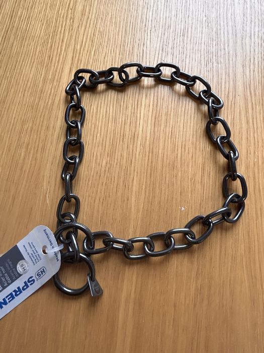 Łańcuszek zaciskowy stalowy czarny Herman Sprenger obroża dla psa