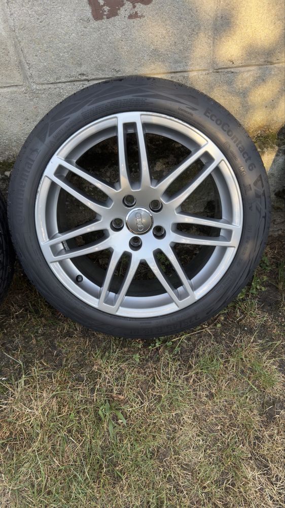 Koła audi a4 b8 18" 66,5mm+ opony continental 225/45 r18 5x112 komplet