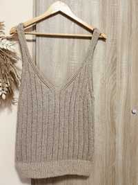 Top sweterkowy dzianinowy Zara H&M NA-KD, basic, boho