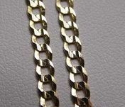 Złoty łańcuszek diamentowana pancerka 50 cm. 3,1 mm.