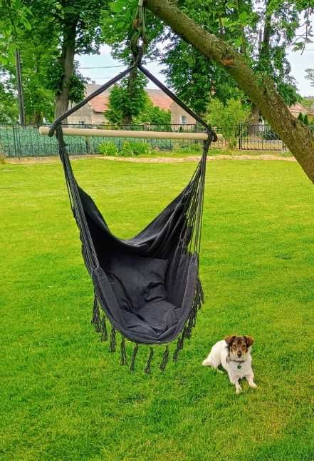 Fotel wiszący brazylijski hamak krzesło huśtawka na balkon taras ogród