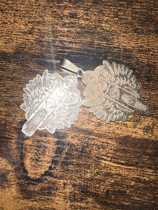 Zawieszka srebro 925 morocyklowa podwójna