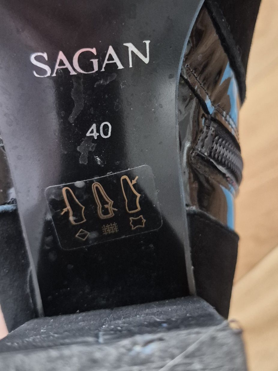 Botki skórzane Sagan 40