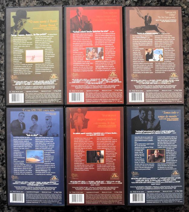 Colecção 007 James Bond - Lote de 19 cassetes VHS