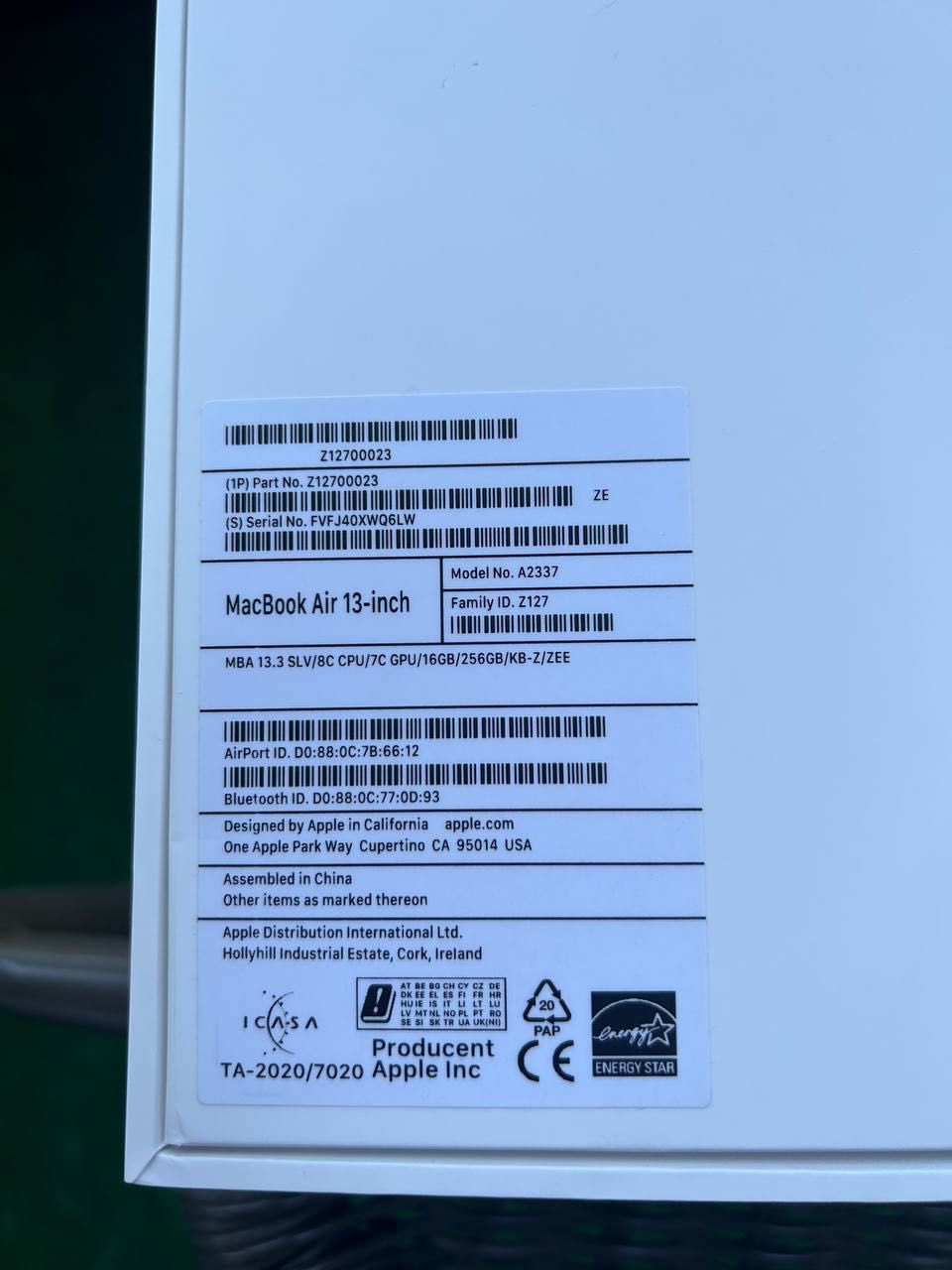MacBook Air M1 13-inch 16 GB