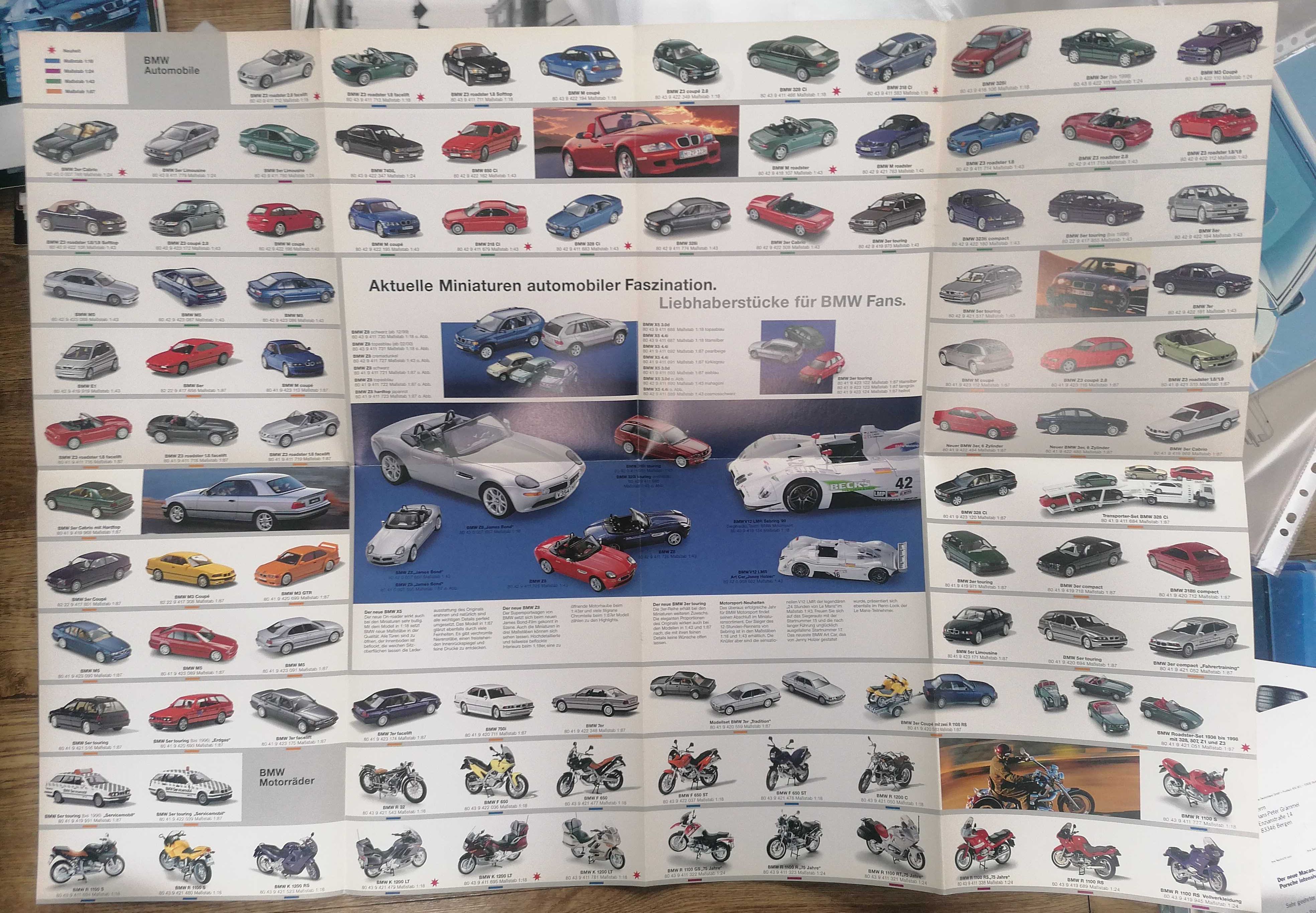 Prospekt BMW Miniaturen 1999