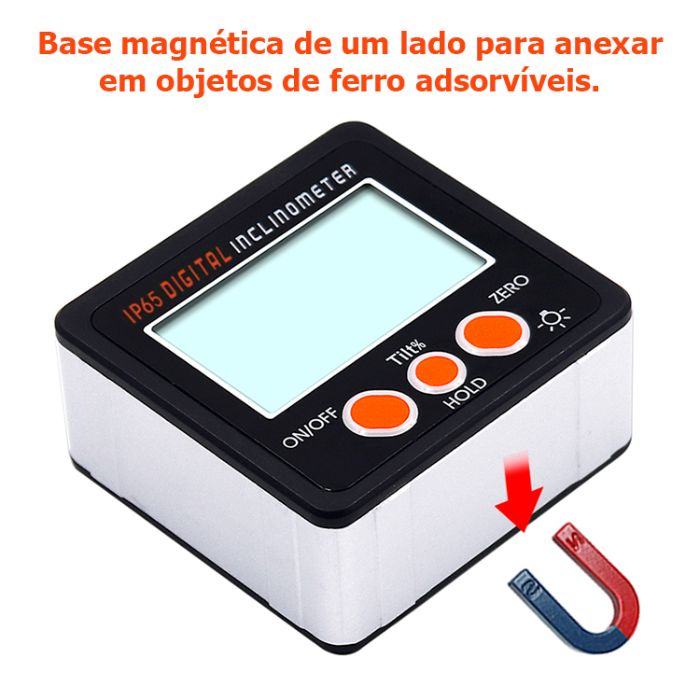 Inclinómetro Digital Base Magnética IP65 (NOVO)