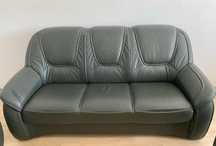 Komplet ze skóry naturalnej sofa 3os.plus fotel