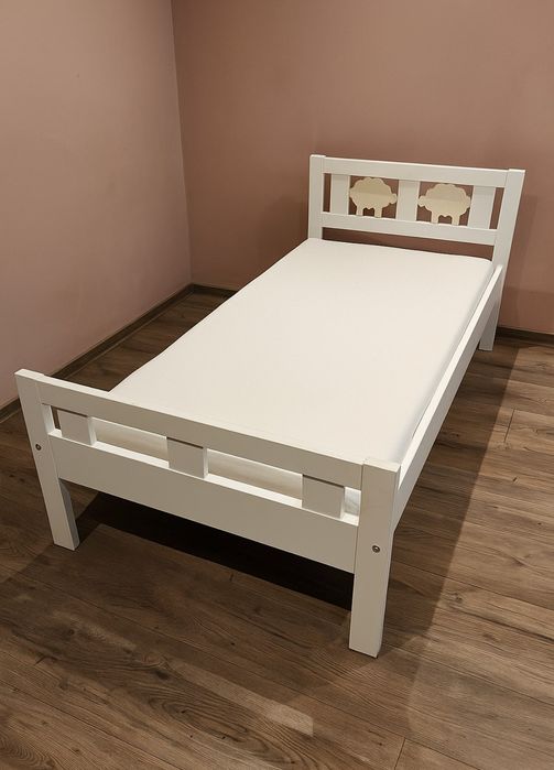 Łóżeczko IKEA Kritter + materac + prześcieradło