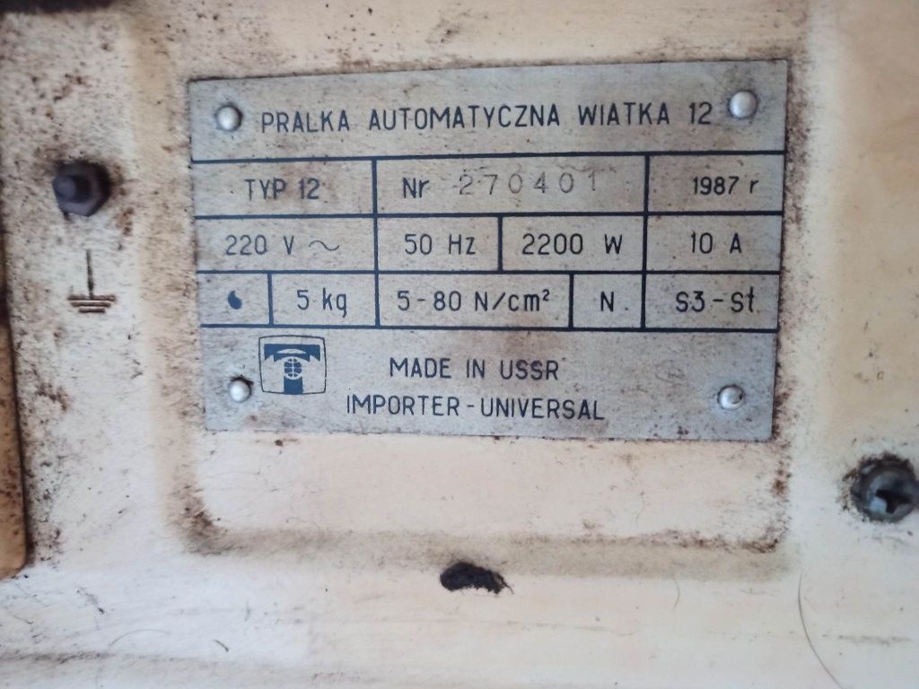 Wiatka 12 Legendarna Pralka automatyczna ruska ZSRR automat