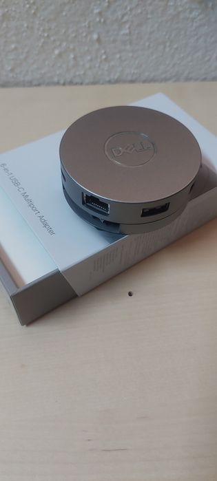 DELL DA305 Com fios USB 3.2 Gen 2 (3.1 Gen 2) Type-C Prateado