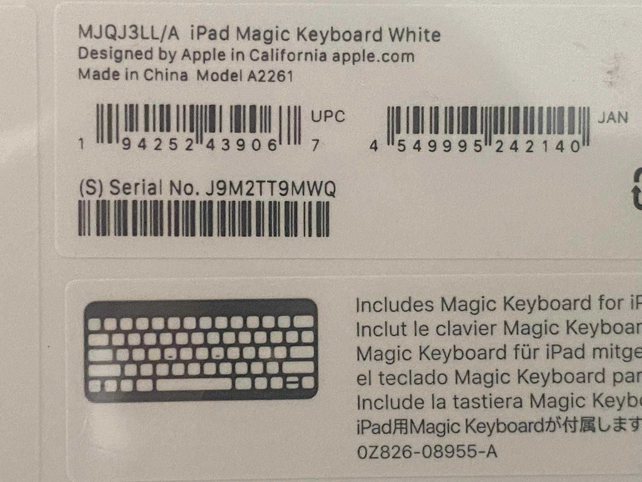 Aplle IPAD Magic Keyboard A2261