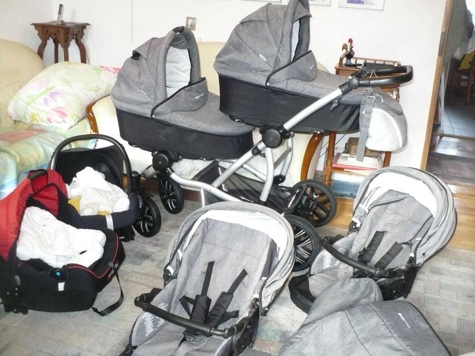 Tramwaj Bebetto 42,podwójny bliźniak 3w1 ,dla rodzeństwa