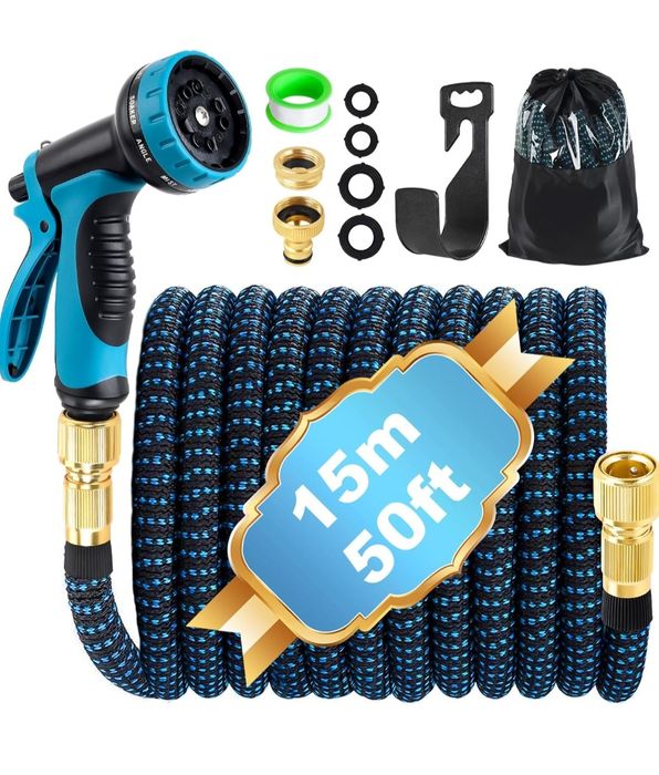 Wąż ogrodowy 15m rozszerzalny Wąż ogrodowy Wąż ogrodowy