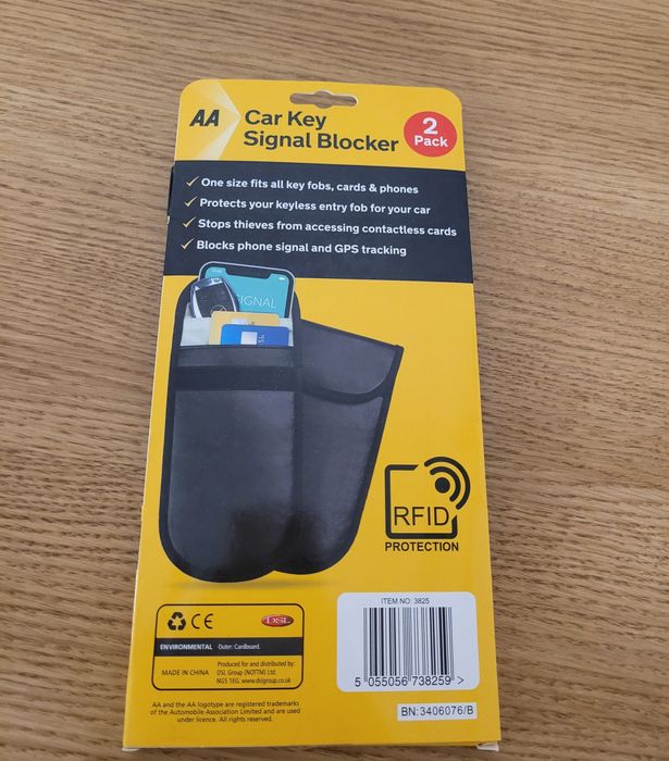 Antykradzieżowy pokrowiec na kluczyki kartę telefon