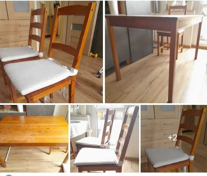 Ikea stół i 4 krzesła drewno możliwość transportu