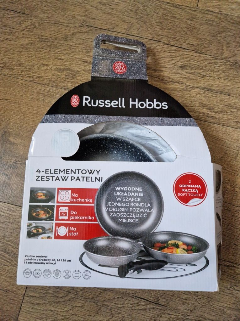 Zestaw patelni russell hobbs bez rączki