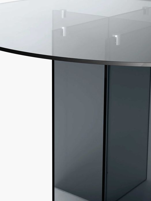 Okrągły stół do jadalni ze szkła Anouk ś.120cm (Westwing)