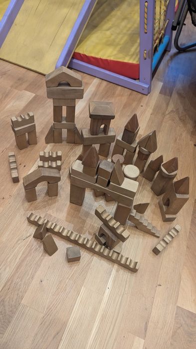 Дерев'ячний еко конструктор. Іграшка з дерева. Деревянный замок