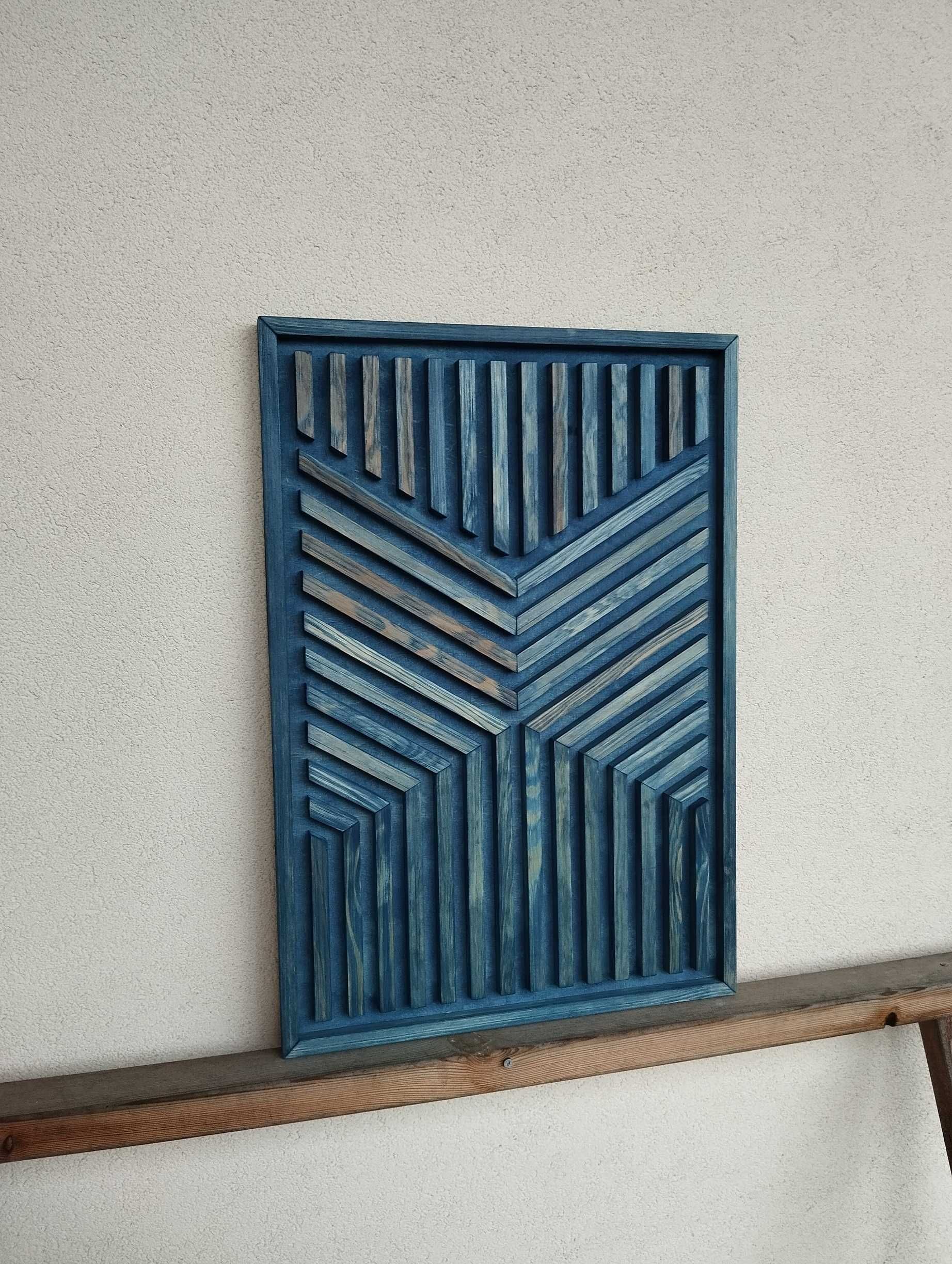 Przestrzenny obraz z drewna hand made 62 x 43 cm