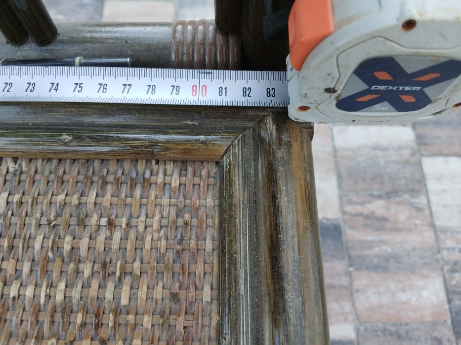 Skrzynia siedzisko z oparciem rattanowa